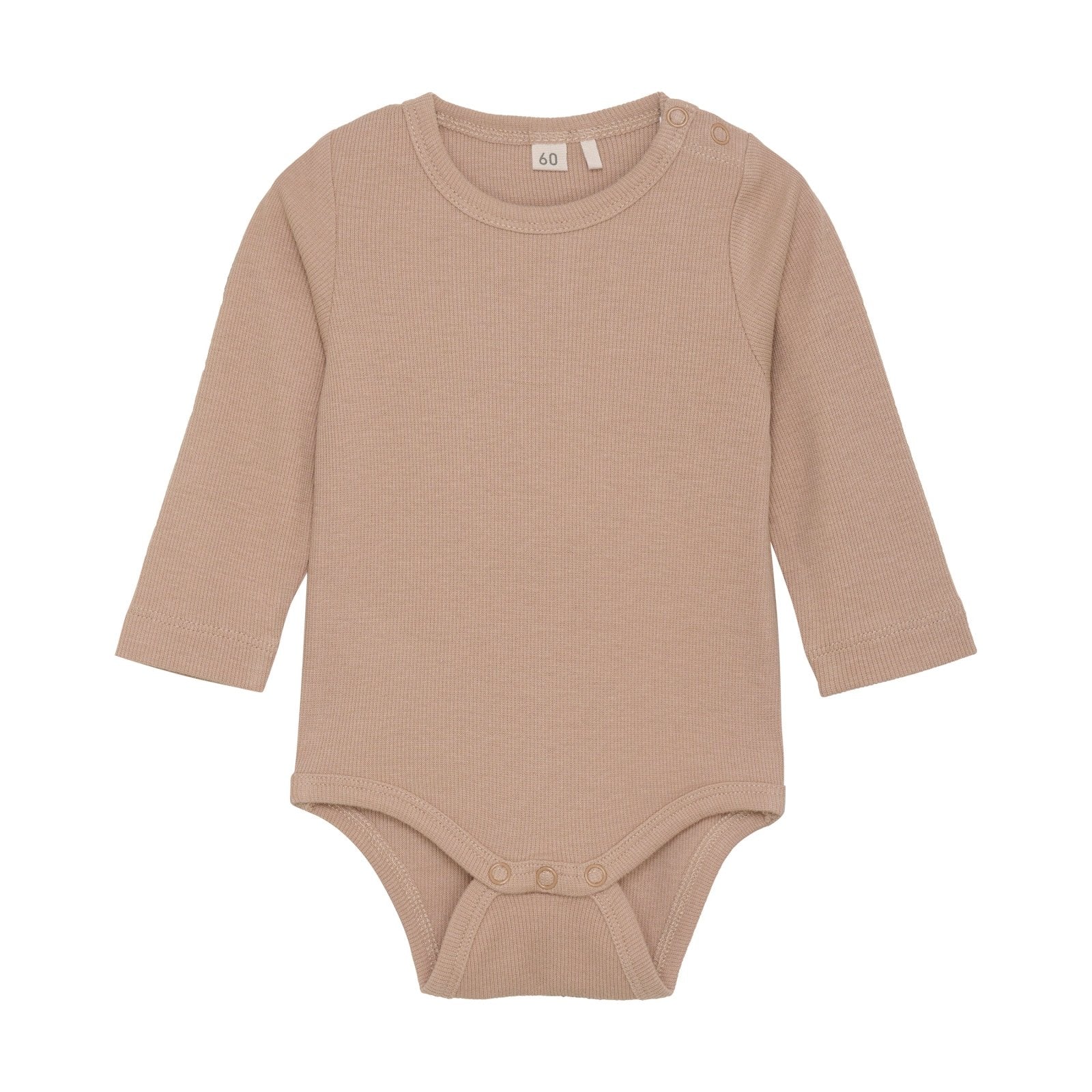 CeLaVi Langarm Rip-Body Bambusviskose/Baumwolle - Warm Taupe CeLaVi