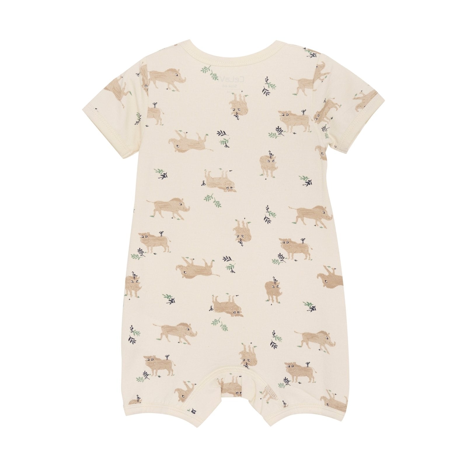 CeLaVi Kurzarm Jumpsuit / Pyjama Bambusviskose/Baumwolle - Wildschweinchen CeLaVi