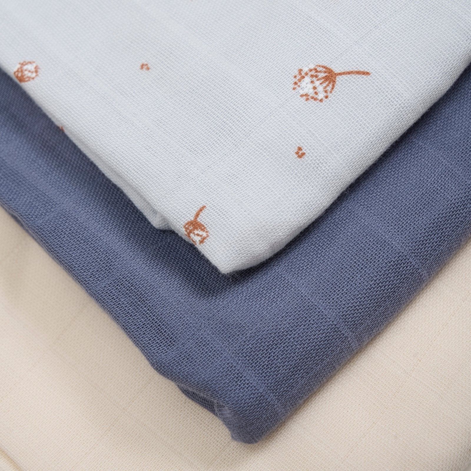 3er Pack Nuschi gross 120x120 cm- Gray Dawn - Fixoni fixoni