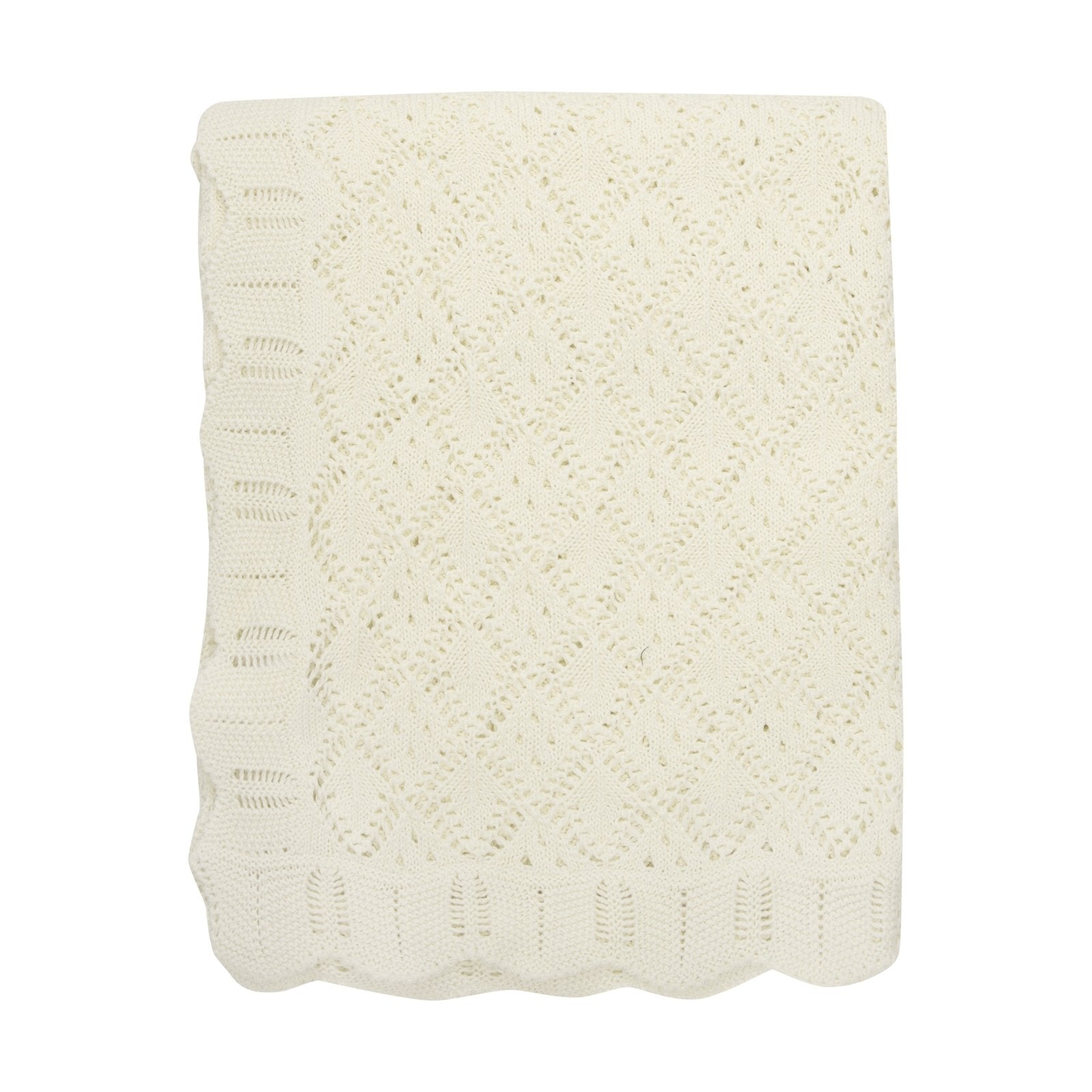 Fixoni Strickdecke 120x 120 cm - Antique white fixoni