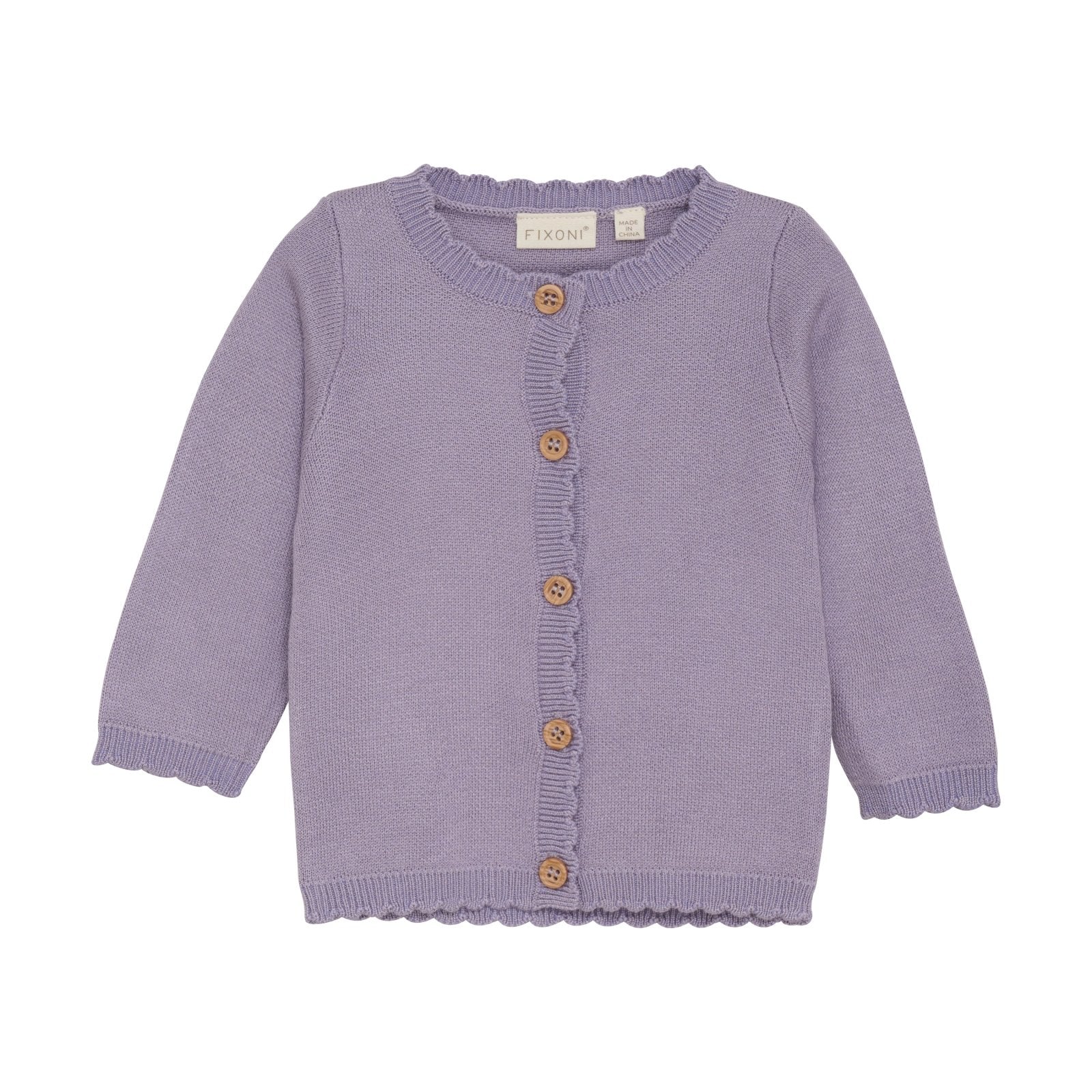 Fixoni Strick-Jäckchen Bambus/Baumwolle - Lavender Gray - Familienbande - fixoni