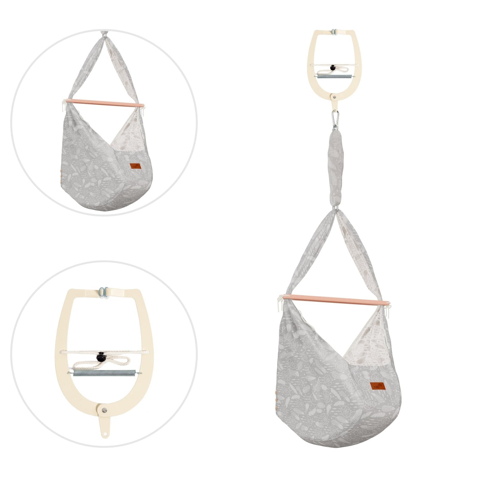 Schmusewolke Federwiege inkl. Türklammer - Dreamcatcher Warm Grey Schmusewolke