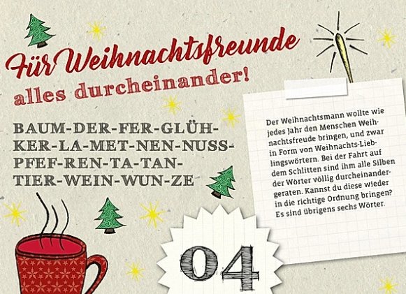 Advents Rätselkalender ars dition