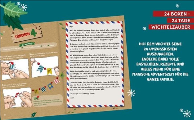Adventskalender - Bei uns zieht ein Wichtel ein! topp