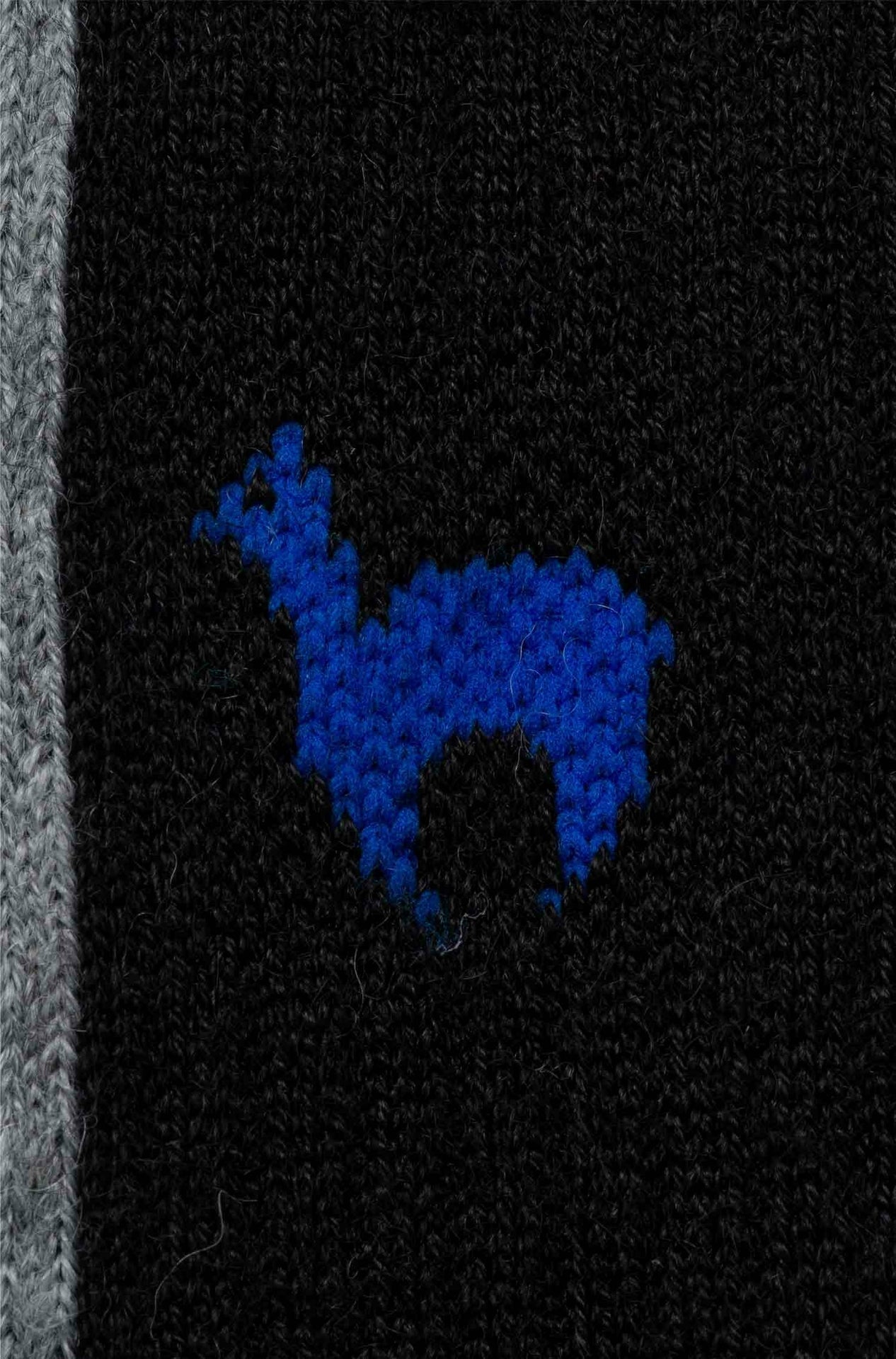 Alpaka Ski Socken - blau/grau - Familienbande