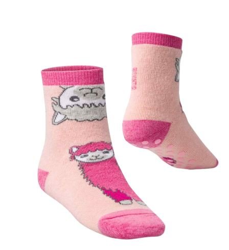 Alpaka Socken mit Stopper - Alpaka Rosa Apu Kuntur