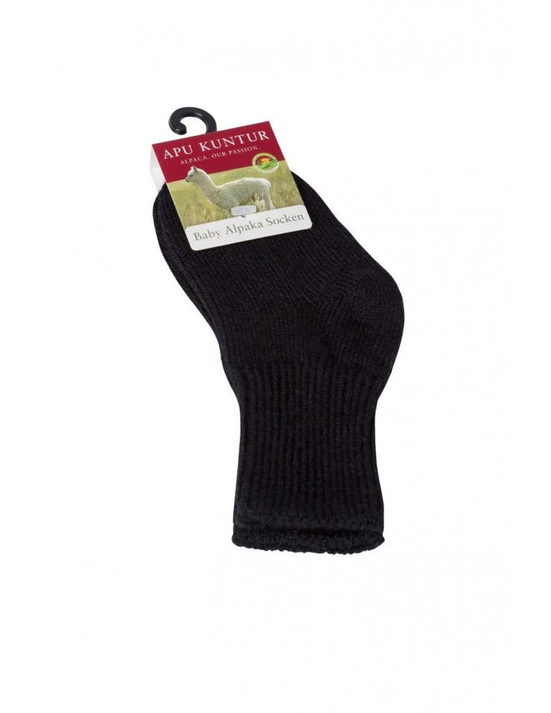 Alpaka Socken - schwarz Apu Kuntur