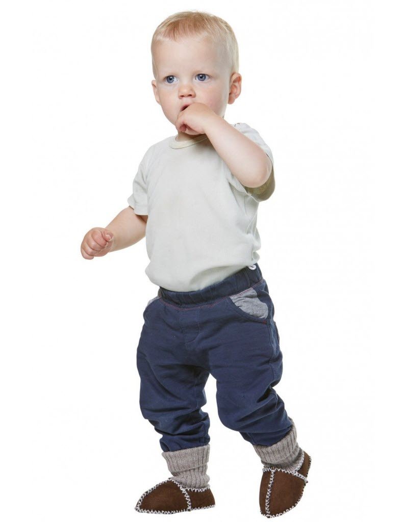 Baby Schühchen aus Alpaka und Lammfell Apu Kuntur