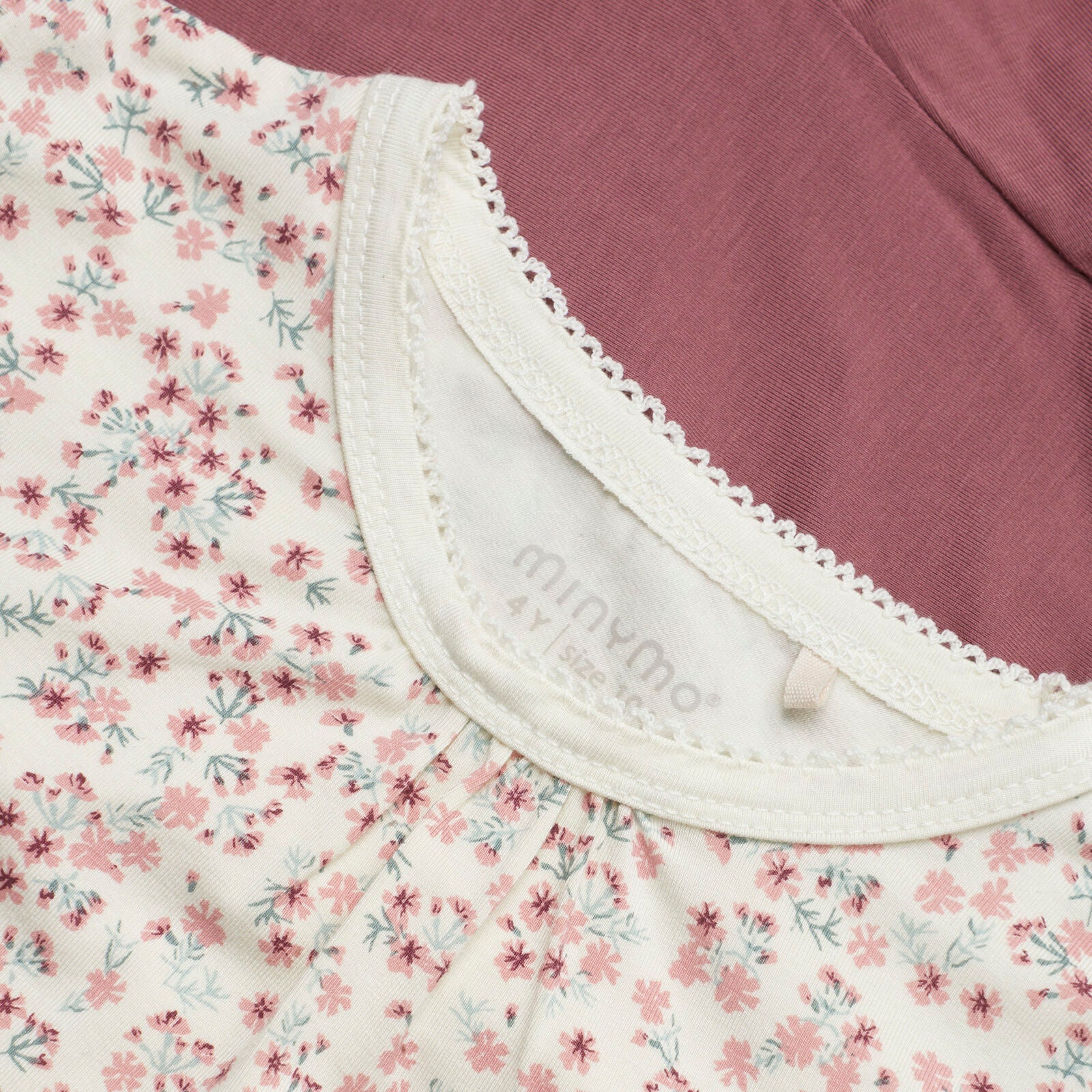 Minymo Bambus Pyjama Mädchen - Rose Tan Minymo