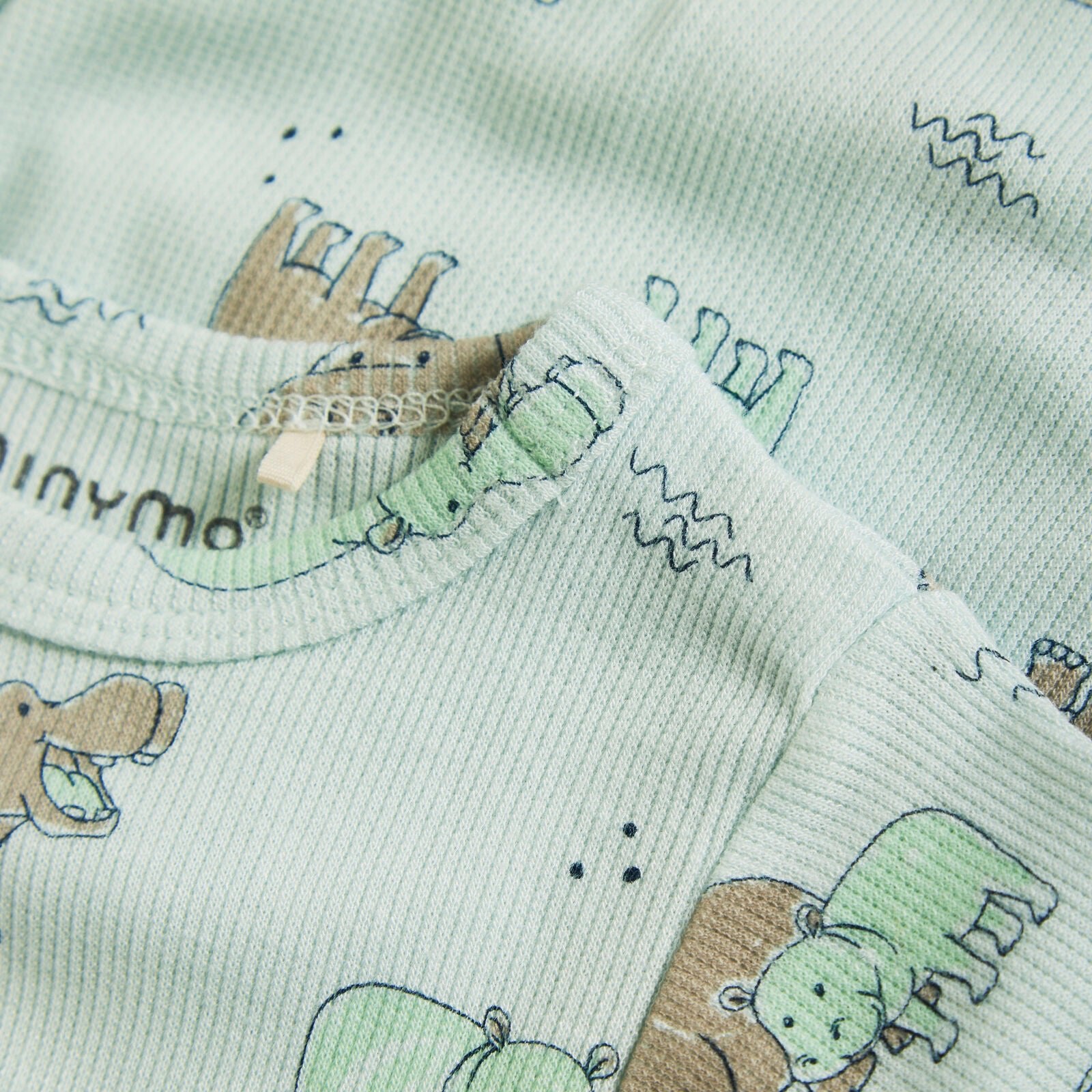 Bambus Rip-Body kurzarm Minymo - Whispering blue Minymo