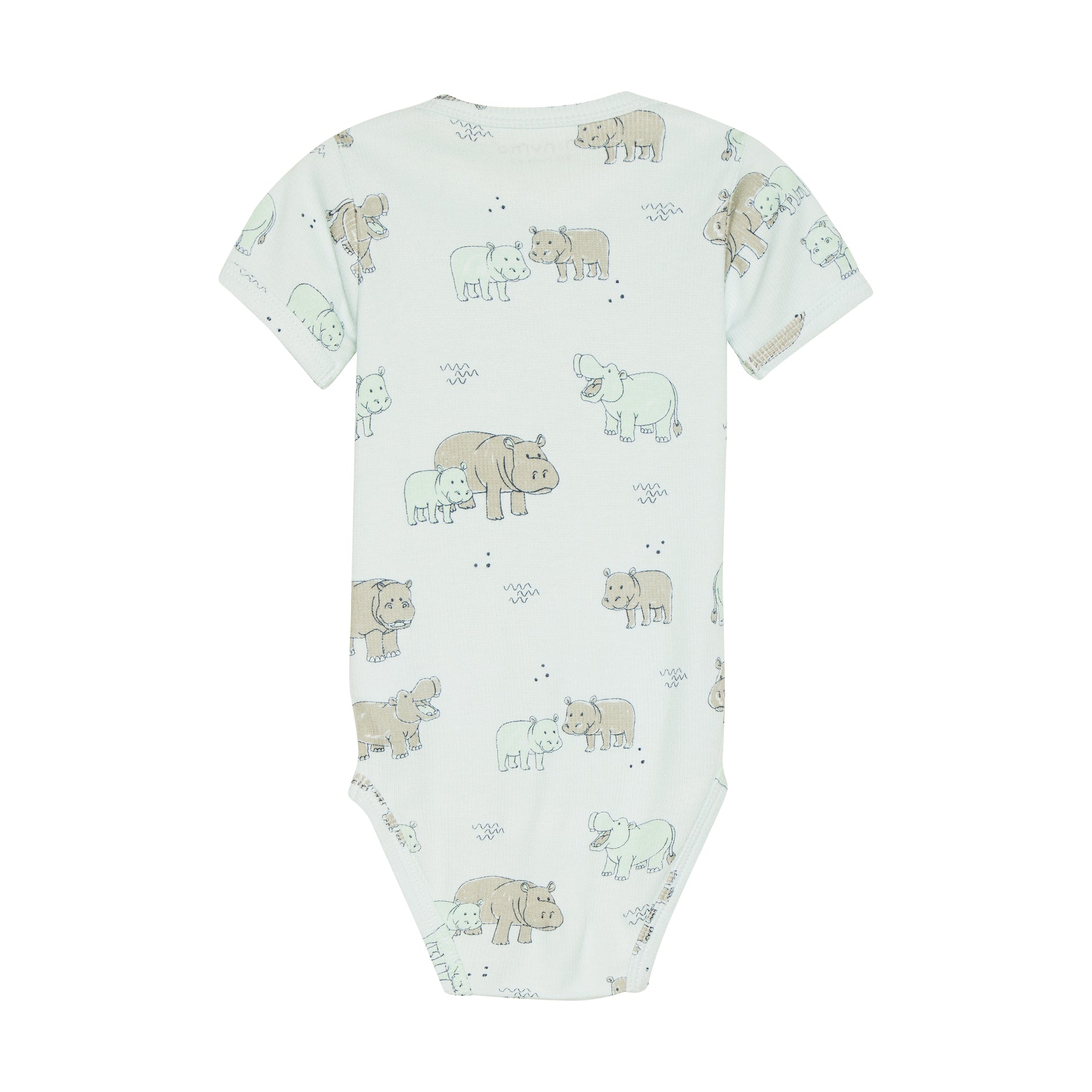 Bambus Rip-Body kurzarm Minymo - Whispering blue Minymo