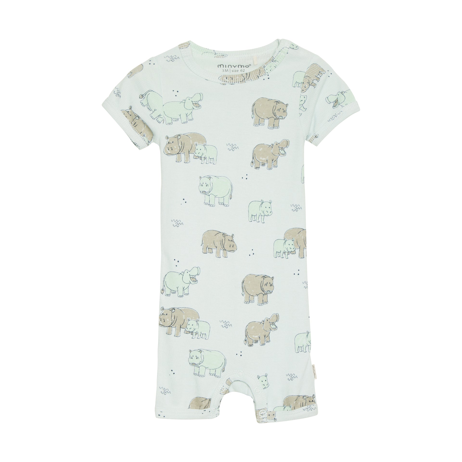 Bambus Rip Spieler kurzarm Minymo - Whispering Blue Minymo