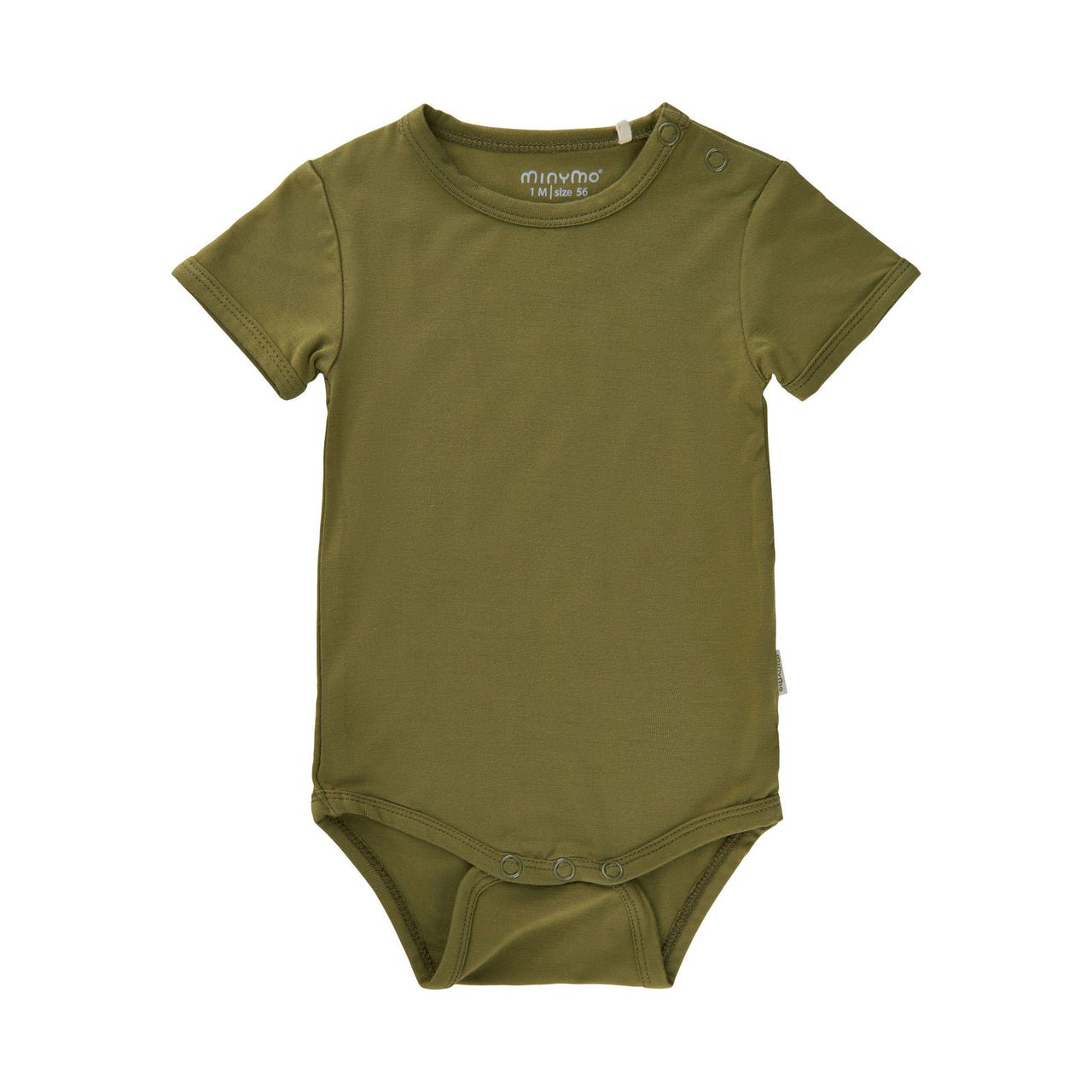 Minymo Bambusbody kurzarm - Olive Minymo