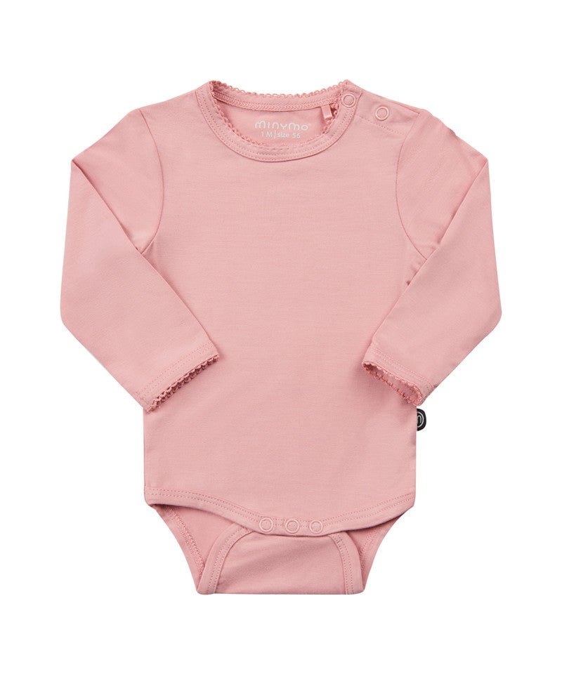 Bambusbody langarm - Misty Rose - Familienbande