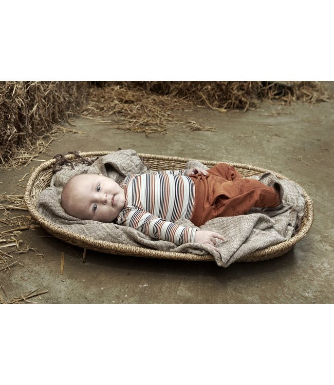 Bambusbody Minymo langarm - Streifen - Familienbande
