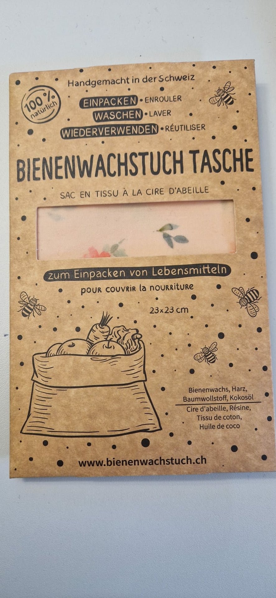 Bienenwachstuch Tasche RapNika