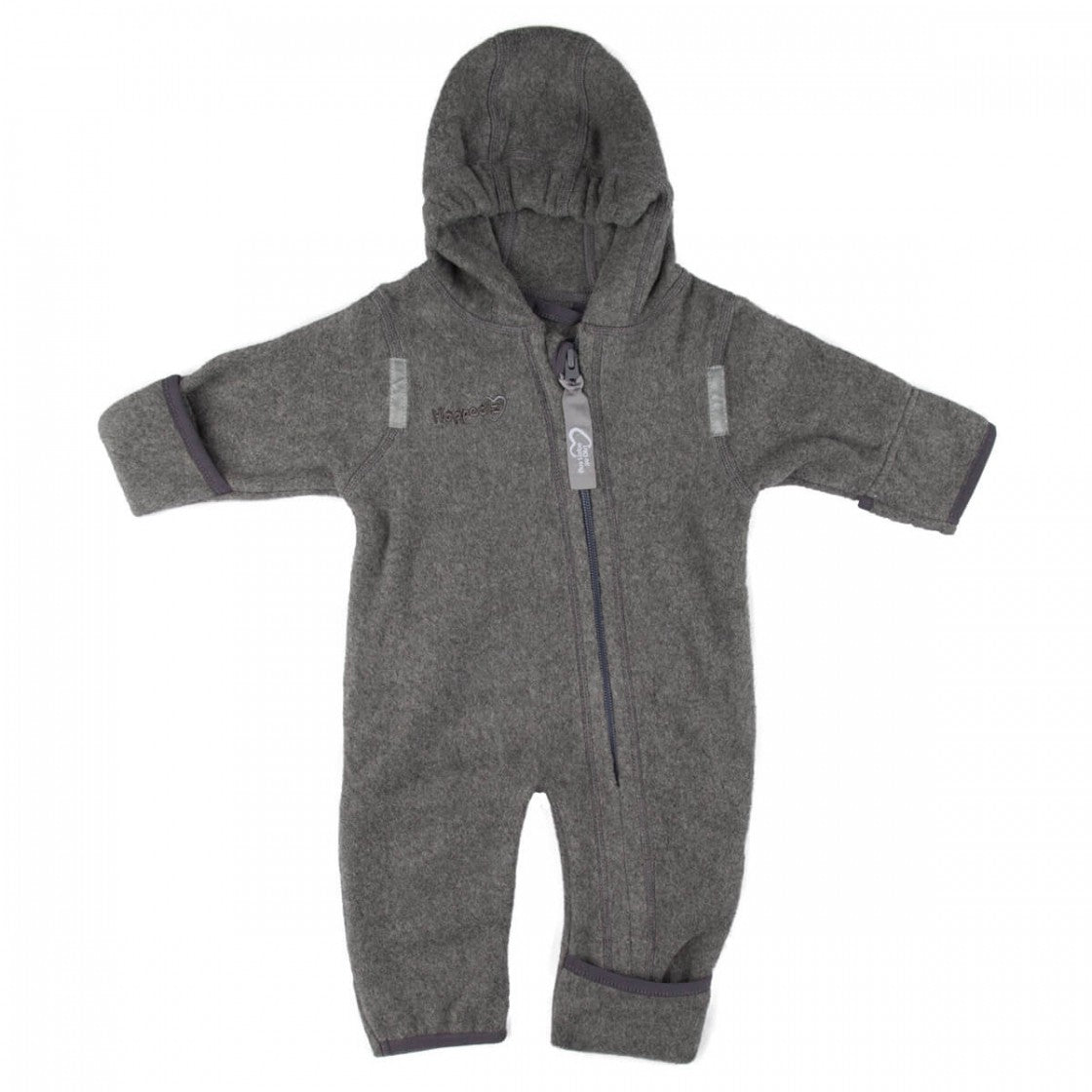 Bio-Baumwoll-Fleece-Overall grau - Hoppediz Hoppediz