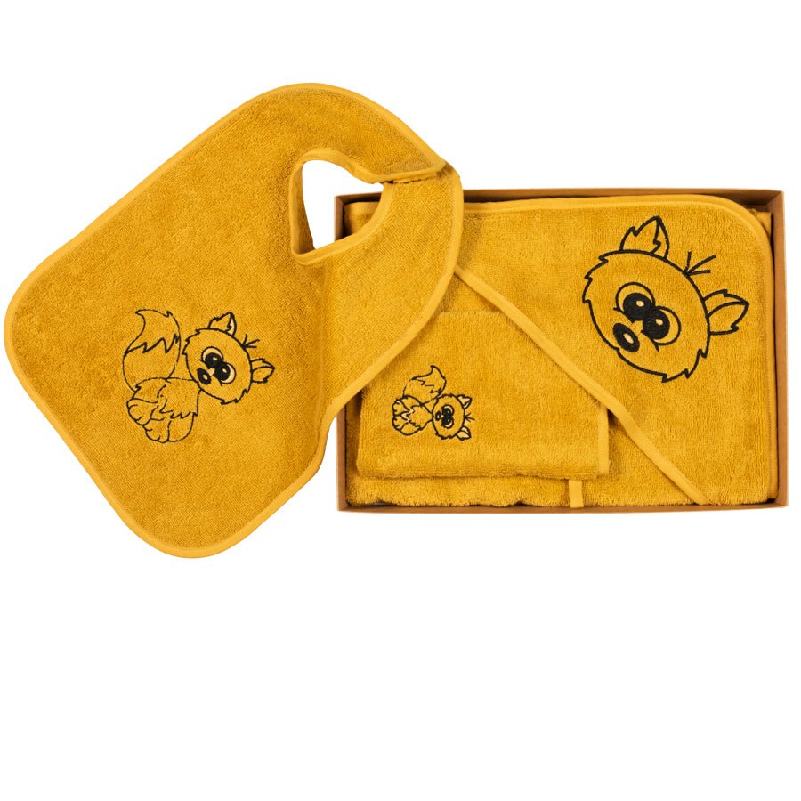 Brändi Kids 3er Set Lätzli - Poncho - Waschlappen - Fuchs Brändi