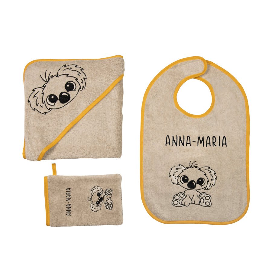 Brändi Kids 3er Set Lätzli - Poncho - Waschlappen - Koala Brändi