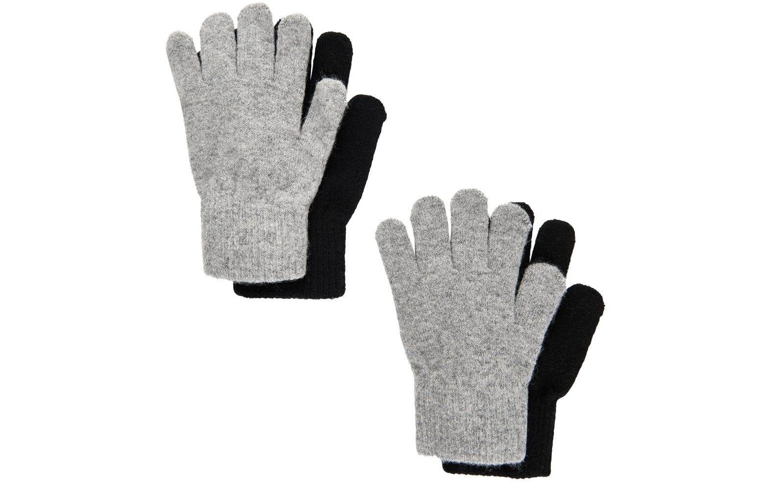 CeLaVi Kinderhandschuhe Doppelpack - grau/schwarz CeLaVi