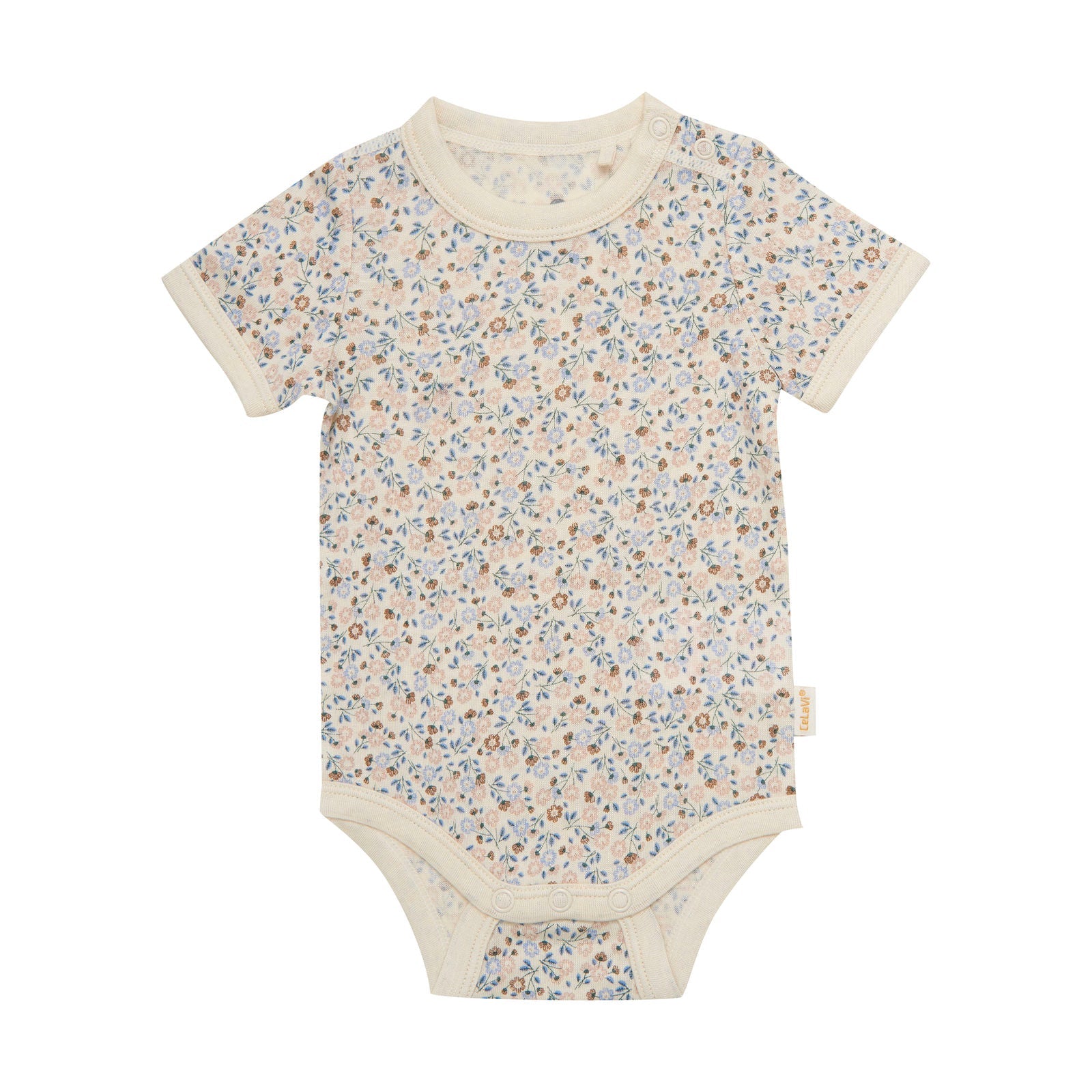 CeLaVi Kurzarm-Sommer Body Wolle/Bambusviskose - Blumen CeLaVi