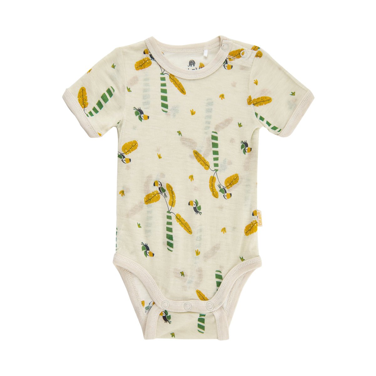 CeLaVi Kurzarm-Sommer Body Wolle/Bambusviskose Elm Green CeLaVi