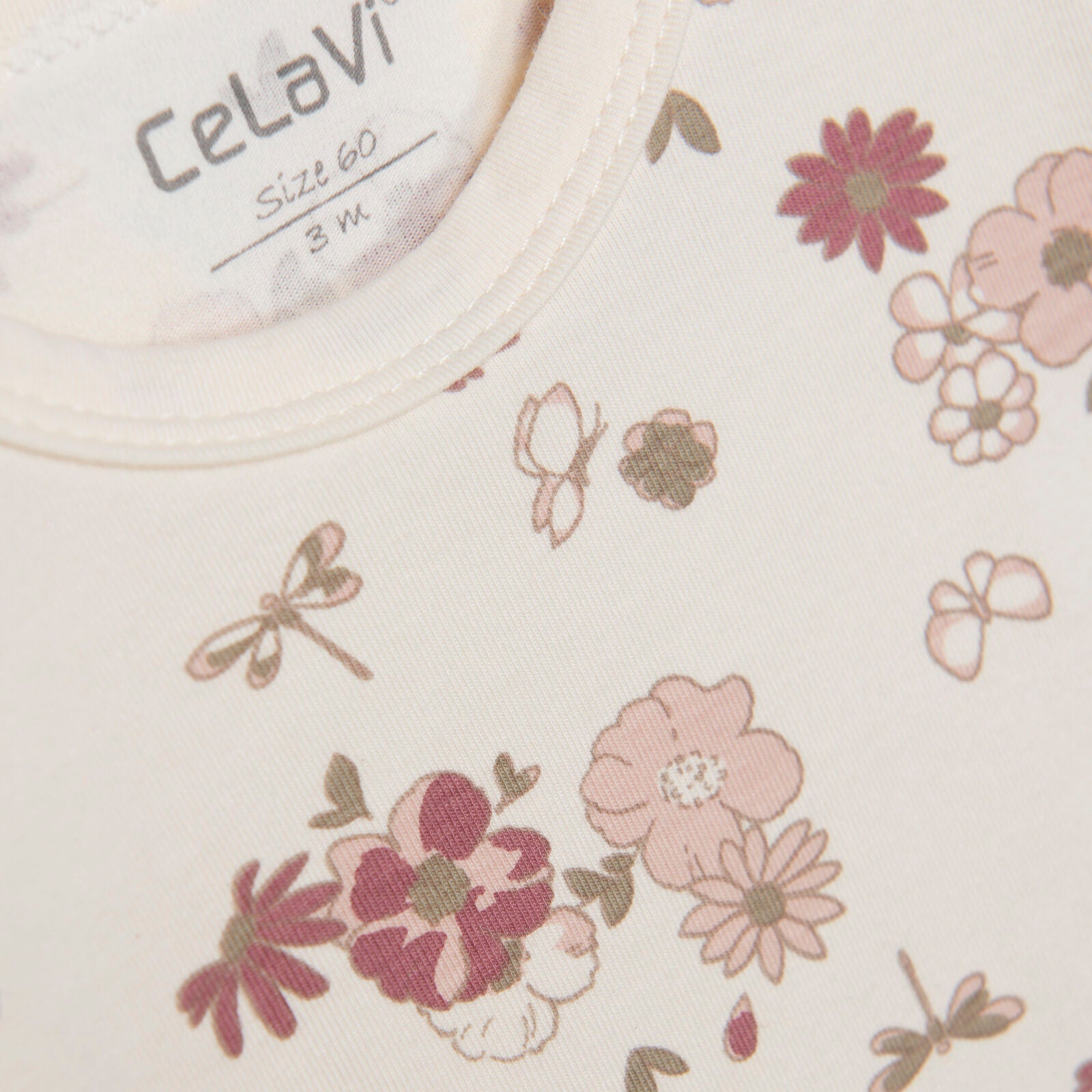 CeLaVi Langarm Body Bambusviskose/Baumwolle - Rose Cloud CeLaVi