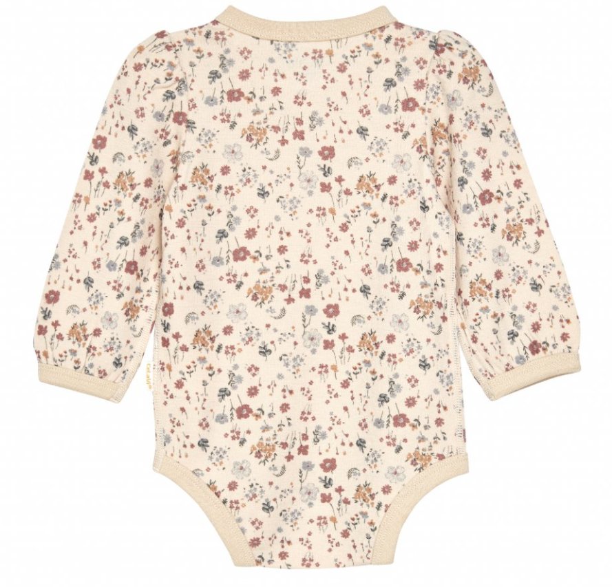 CeLaVi Langarm-Body Wolle/Bambusviskose - Blumen vintage CeLaVi