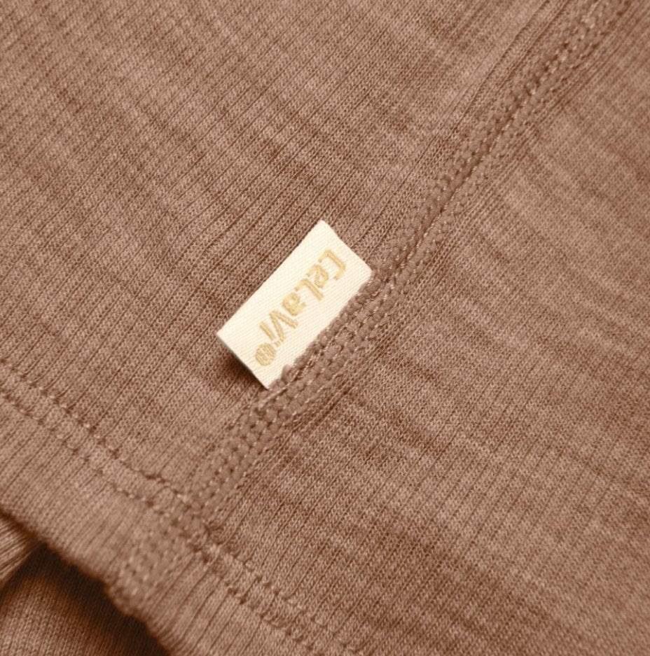CeLaVi Loopschal Merinowolle gerippt- beige CeLaVi