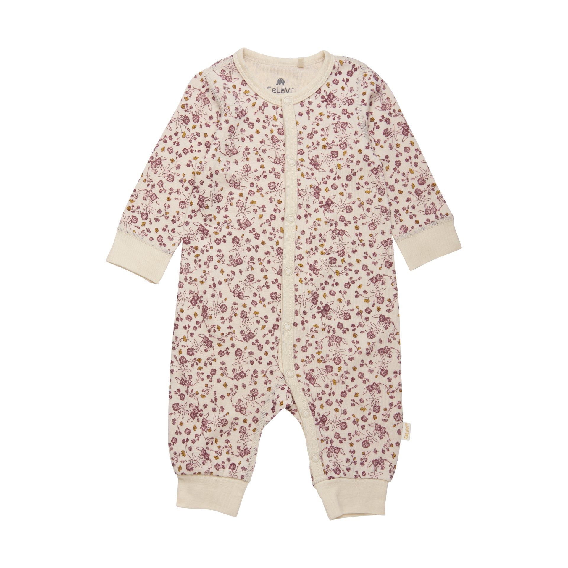 CeLaVi Spieler/Pyjama/Jumpsuit Wolle/Bambusviskose - Blumen CeLaVi