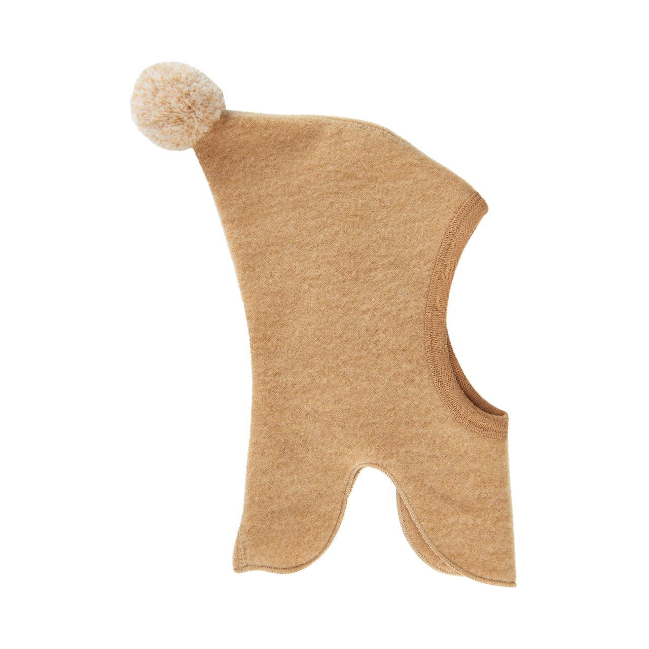 CeLaVi Woll Schlupfmütze beige bommel CeLaVi
