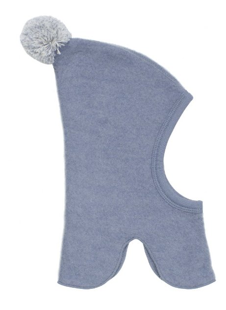 CeLaVi Woll Schlupfmütze Bommel - blau CeLaVi