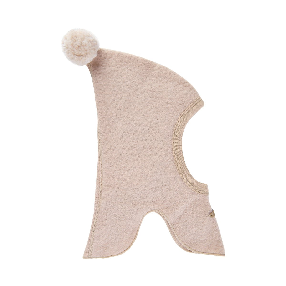 CeLaVi Woll Schlupfmütze Light Taupe Bommel CeLaVi