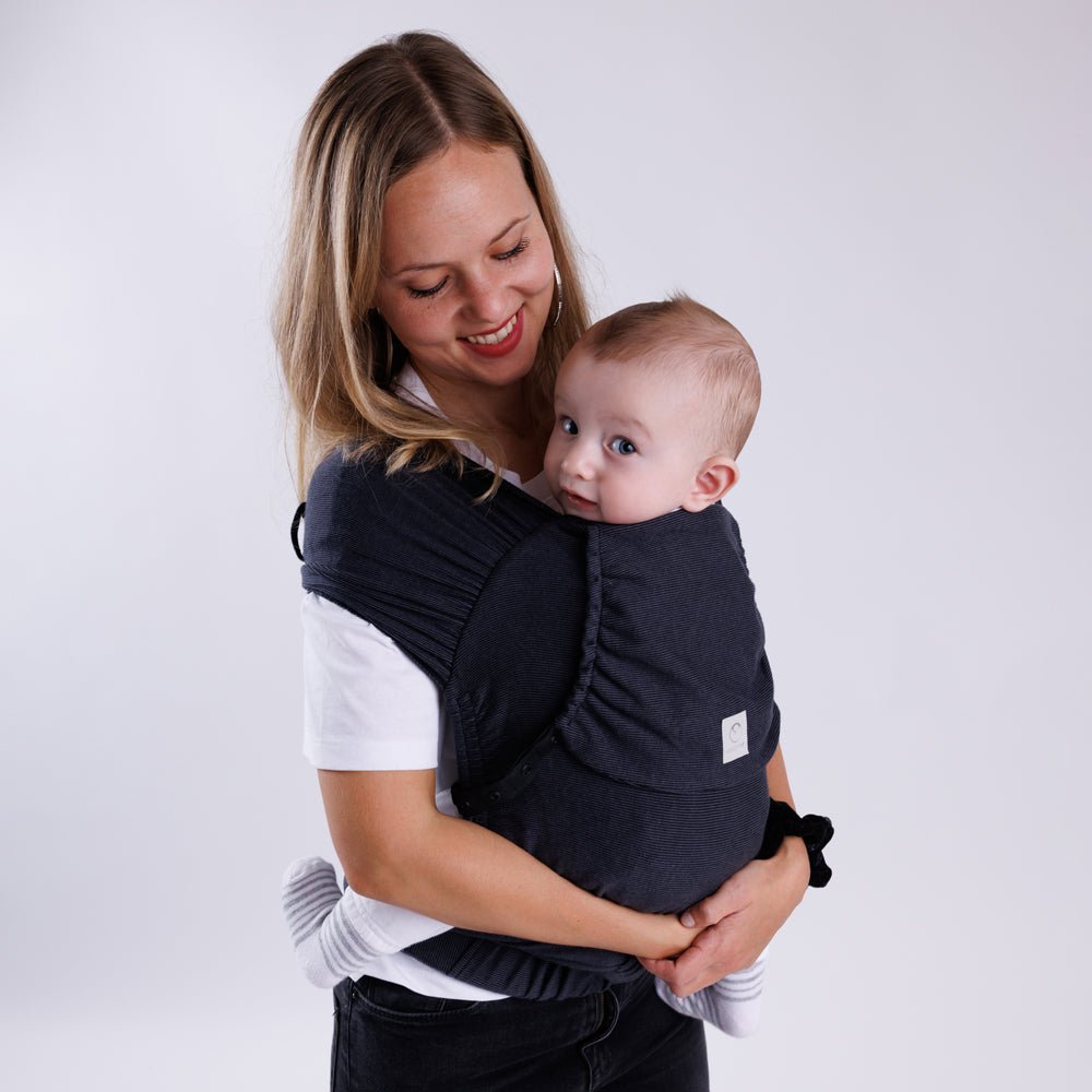 COCOOME® HELIUM - elastische Babytrage Wrapconversion - anthrazit cocoome
