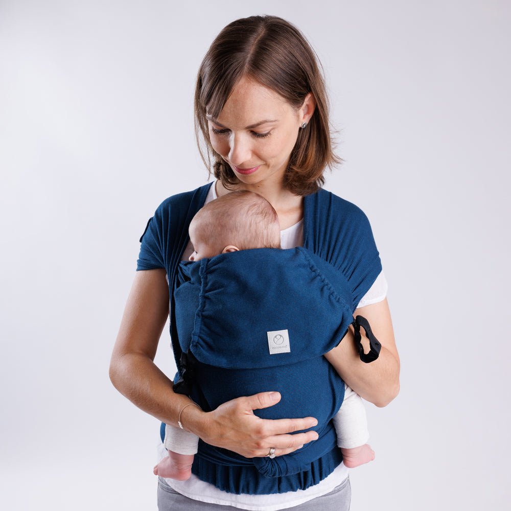 COCOOME® HELIUM - elastische Babytrage Wrapconversion - petrol cocoome