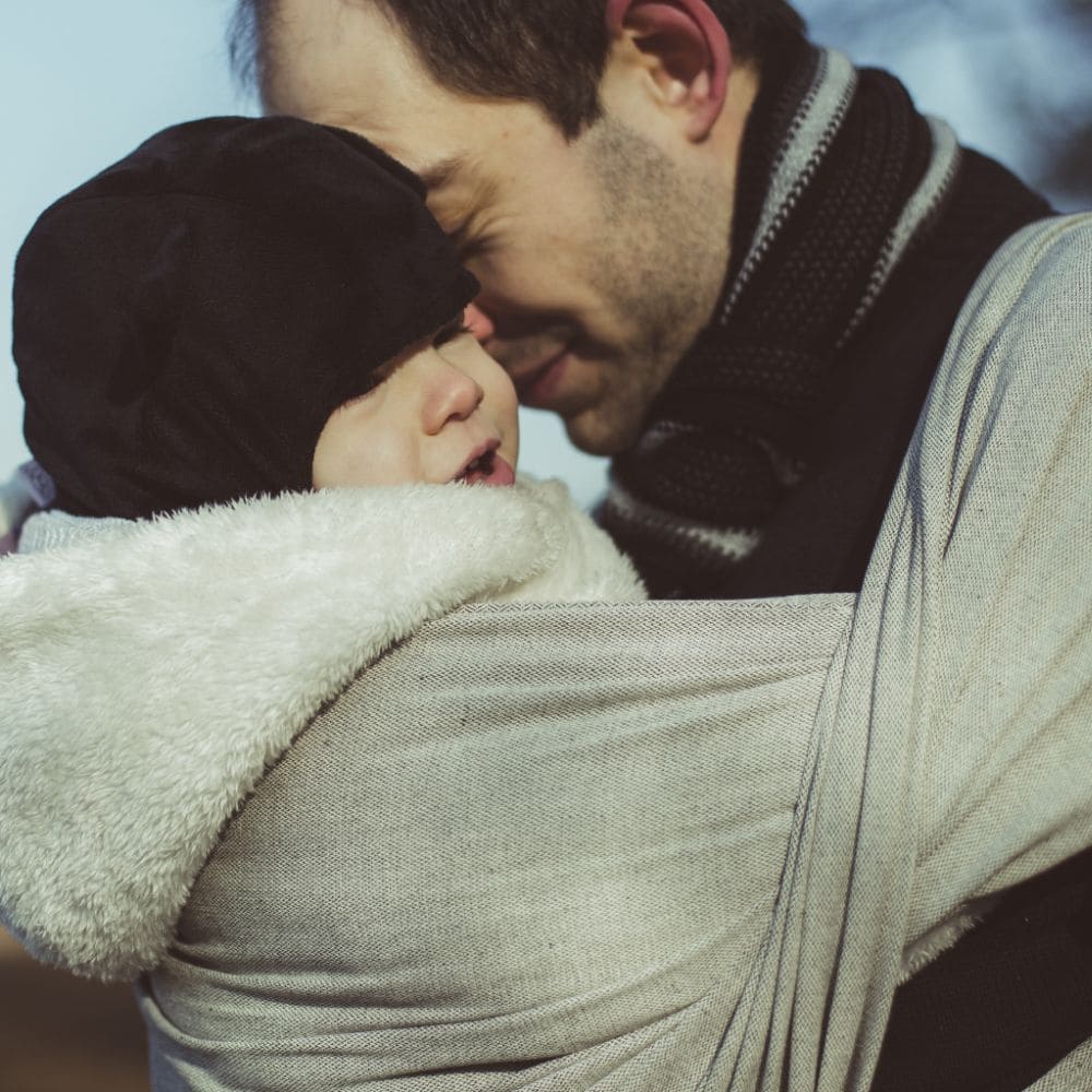 Didymos Babytragetuch - Silber Grösse 7 - Familienbande