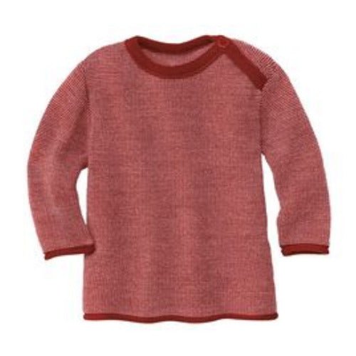 Disana Melange-Pullover - bordeaux-rose Disana