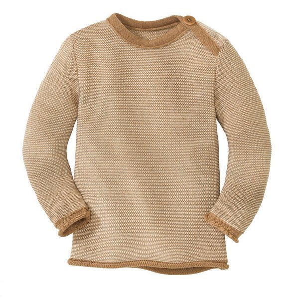 Disana Melange-Pullover - Karamell-Natur Disana