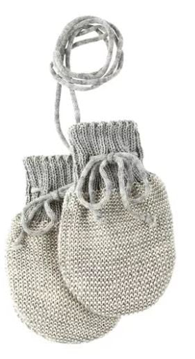 Disana Strick-Handschuhe - grau-natur Disana