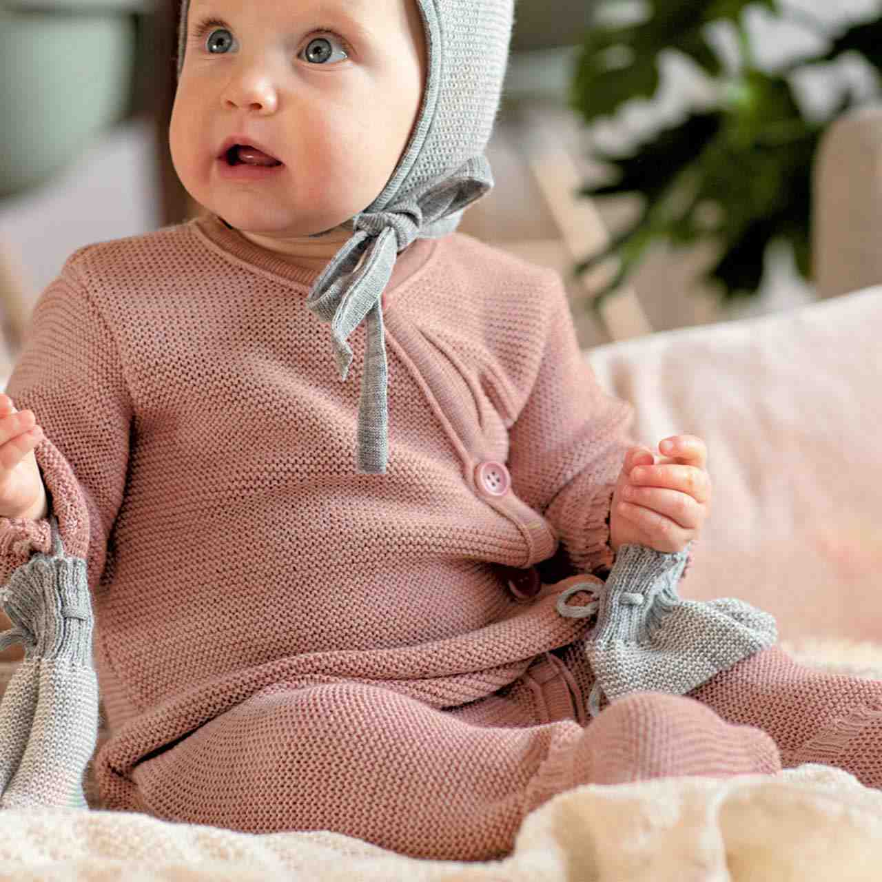 Disana Strick-Overall- grau Disana