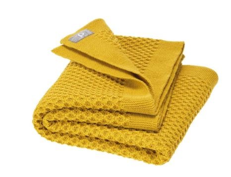 Disana Waben-Strickdecke 80x100cm - curry Disana