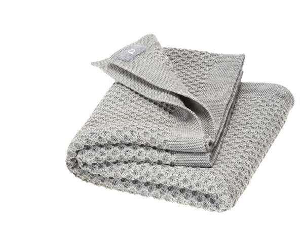 Disana Waben-Strickdecke 80x100cm - grey - Familienbande