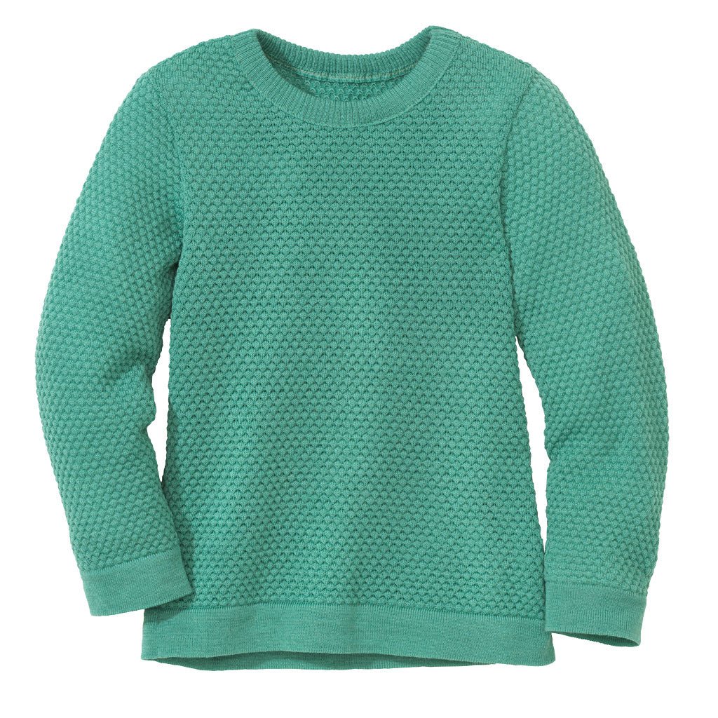 Disana Wabenstrick-Pullover - mint - Familienbande