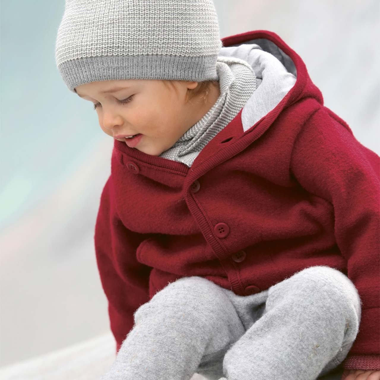 Disana Wollwalk Jacke Bordeaux Disana