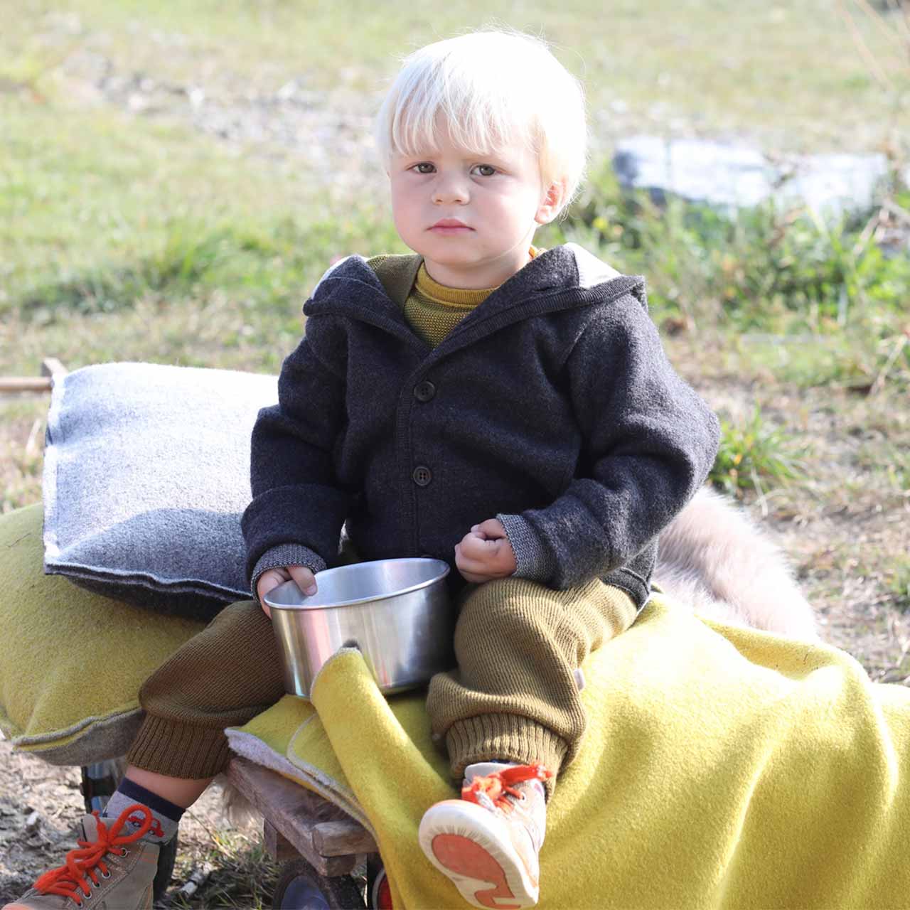 Disana Wollwalk Jacke Olive Disana