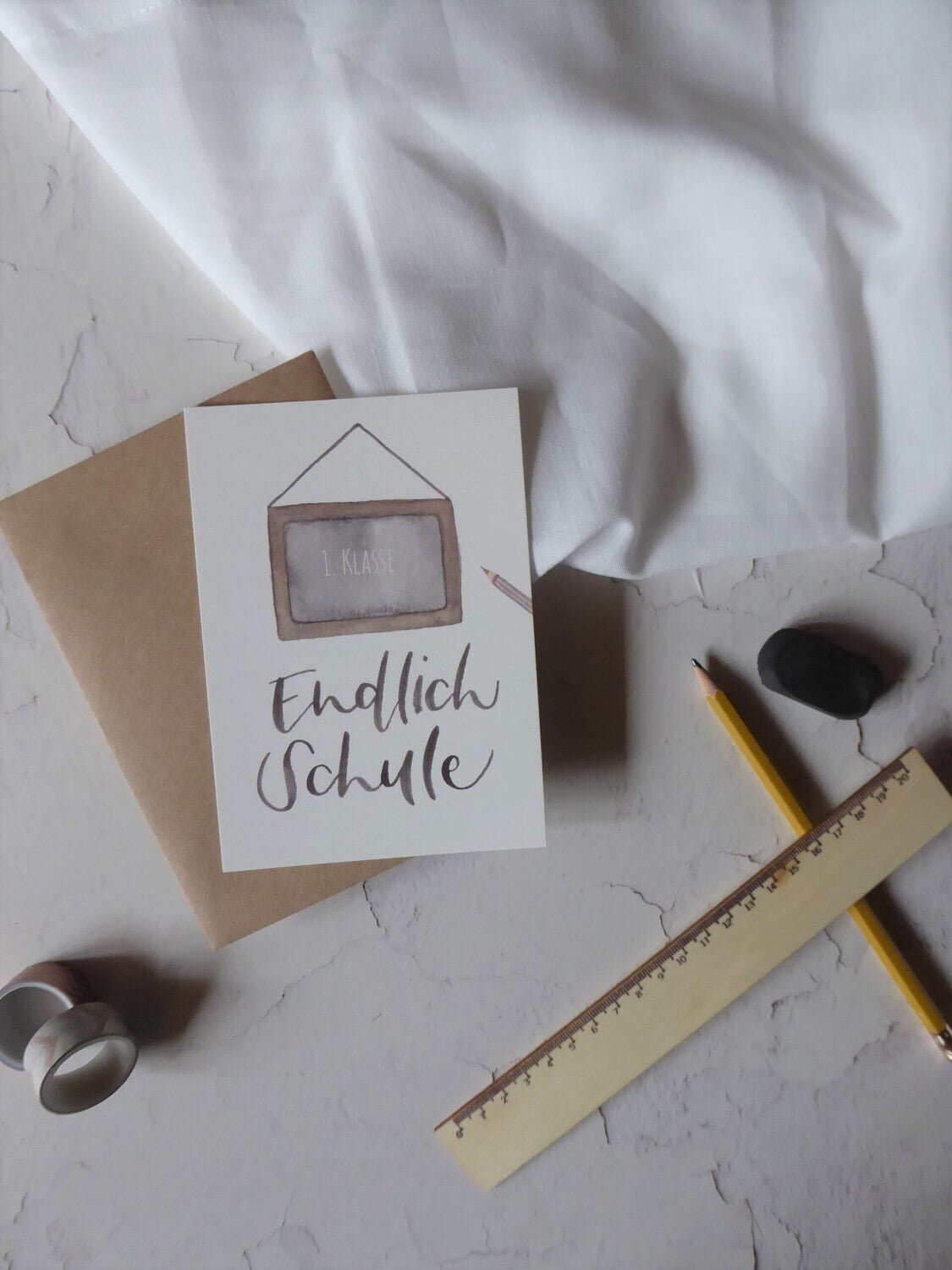 Endlich Schulkind Karte die kunstletterei