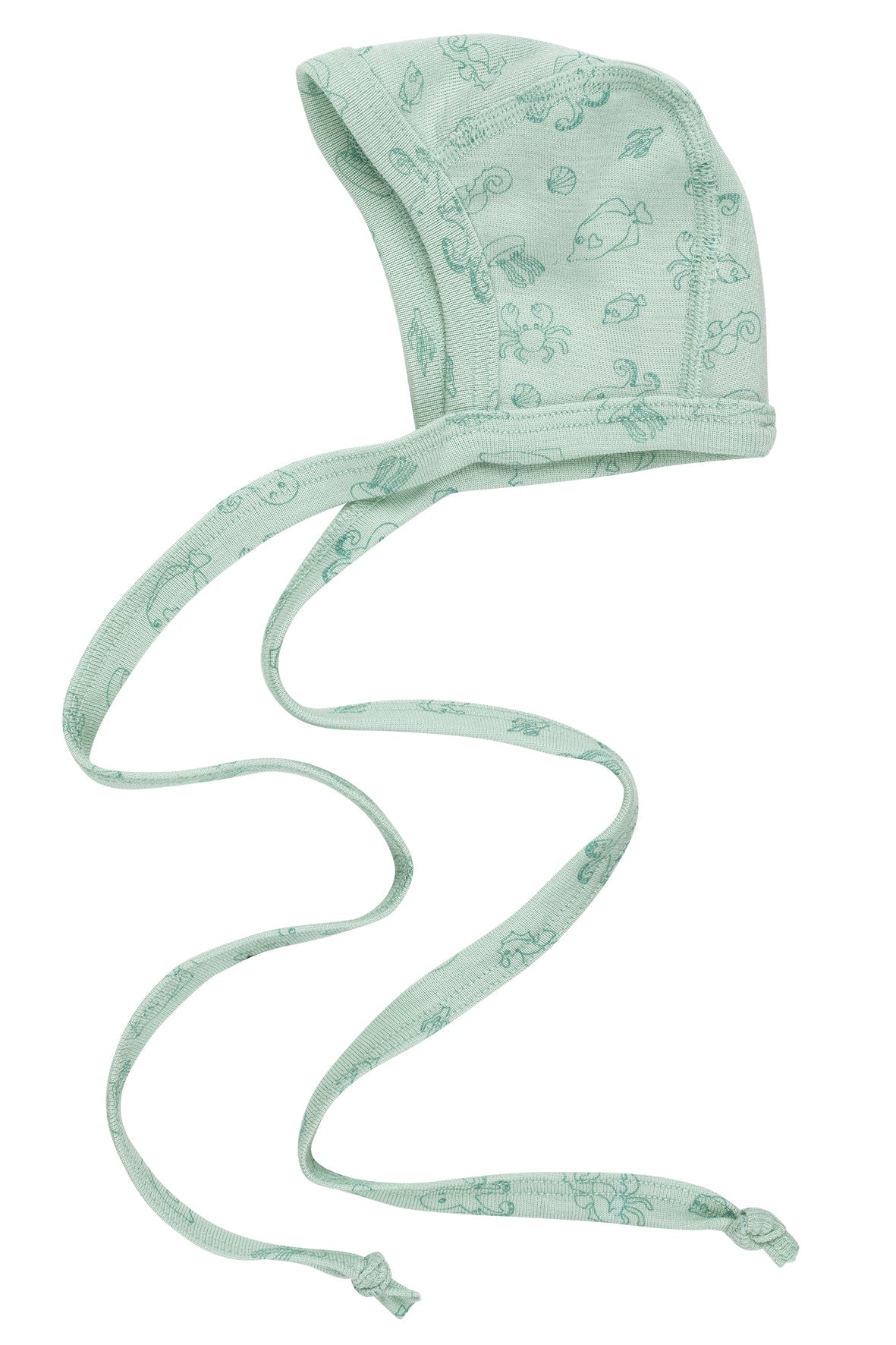 Engel Wolle/Seide Baby-Häubchen - pastellmint Engel