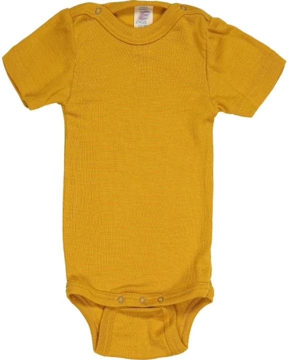 Engel Wolle/Seide-Body kurzarm Safran Engel