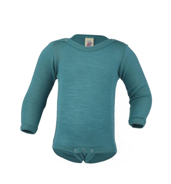 Engel Wolle/Seide-Body langarm - Eisvogel Engel