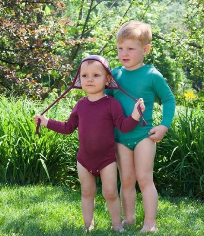 Engel Wolle/Seide-Body langarm - Eisvogel Engel